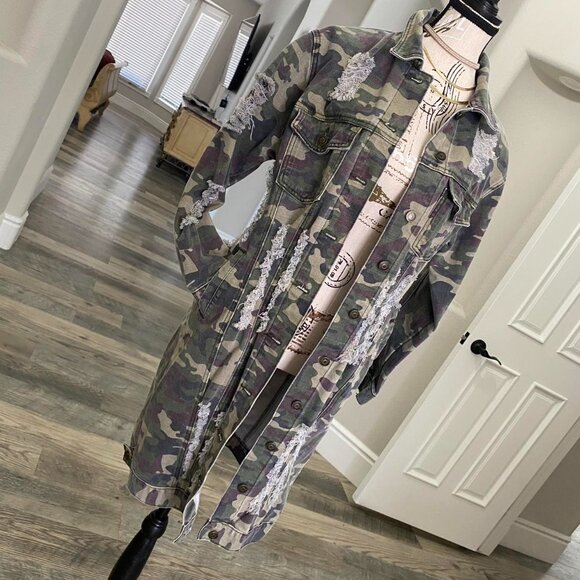 Thrill Jeans Camo Denim Duster - Picture 3 of 3